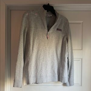 Vineyard Vines Gray Quarter-Zip Pullover
